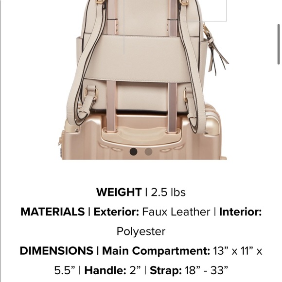 New stone creme color travel backpack - Picture 8 of 8